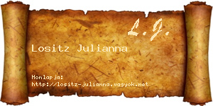 Lositz Julianna névjegykártya
